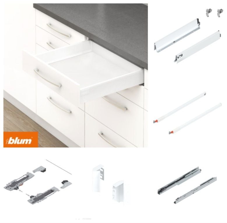 Blum Tandembox Antaro Bas Aç Bordürsüz (M) 50 Cm İpek Beyazı