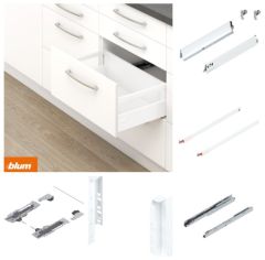 Blum Tandembox Antaro Bas Aç Bordürlü (C) 50 Cm İpek Beyazı