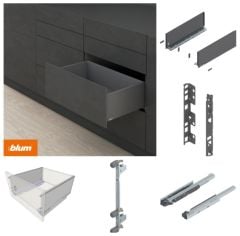 Blum Legrabox Dış Çekmece Pure Yüksek C 500 Mm Orion Gri