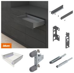 Blum Legrabox Dış Çekmece Pure M Yükseklik 500 Mm Orion Gri