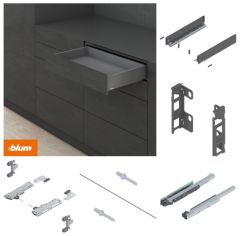 Blum Legrabox Dış Çekmece M Yükseklik Bas Aç 500 Mm Orion Gri