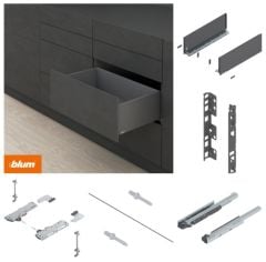 Blum Legrabox Dış Çekmece C Yükseklik Bas Aç 500 Mm Orion Gri